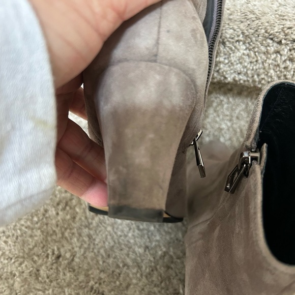 Botkier Sasha Suede Pointed Toe taupe grey Bootie. EUC. 7.5. Suede heel. Classic - Picture 12 of 15